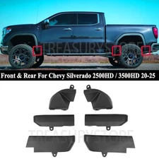 Front & Rear For Chevy Silverado 2500HD/3500HD 2020-2025 Replace Mud Flap Delete