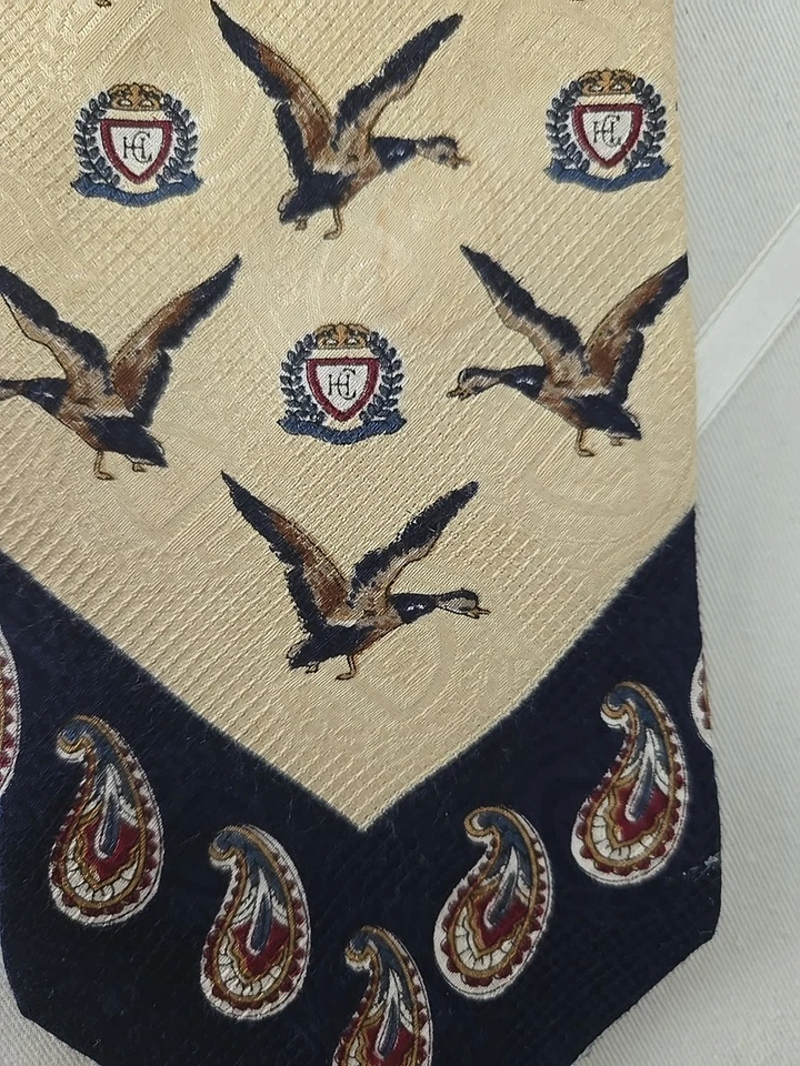 Corbatas Ralph Marlin Pato Collage Norman Rockwell Umpire Club de Caza Patos Voladores De Colección Foto 4 de 4