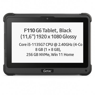 Getac F110 G6 Tablet - 11,6'' - Full HD - Windows 11 - i5 - 256GB SSD - 8GB RAM