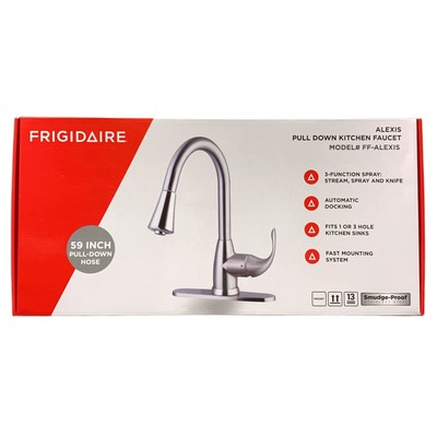 Frigidaire Alexis Pull Down 3-Function Kitchen Faucet, Stainless Steel Finish