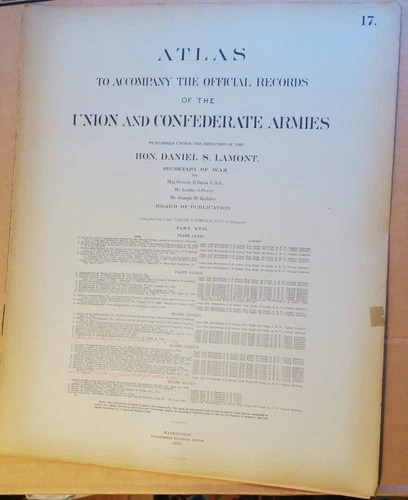 5 ORIG 1891 Colored Civil War Atlas Maps 81-85,Battlefield Troop Positions,Sites