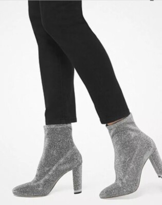 stretch knit ankle boots