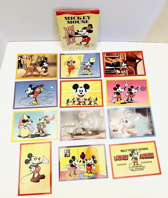 VTG Disney Mickey Mouse Classic Collection Of 12 Post Cards 3.8 x5.8  USA
