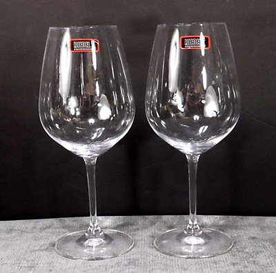 LOT: 2 RIEDEL 9 3/4'' TYROL CRYSTAL WINE GLASSES, 24 ounces, NEW w/ Label!