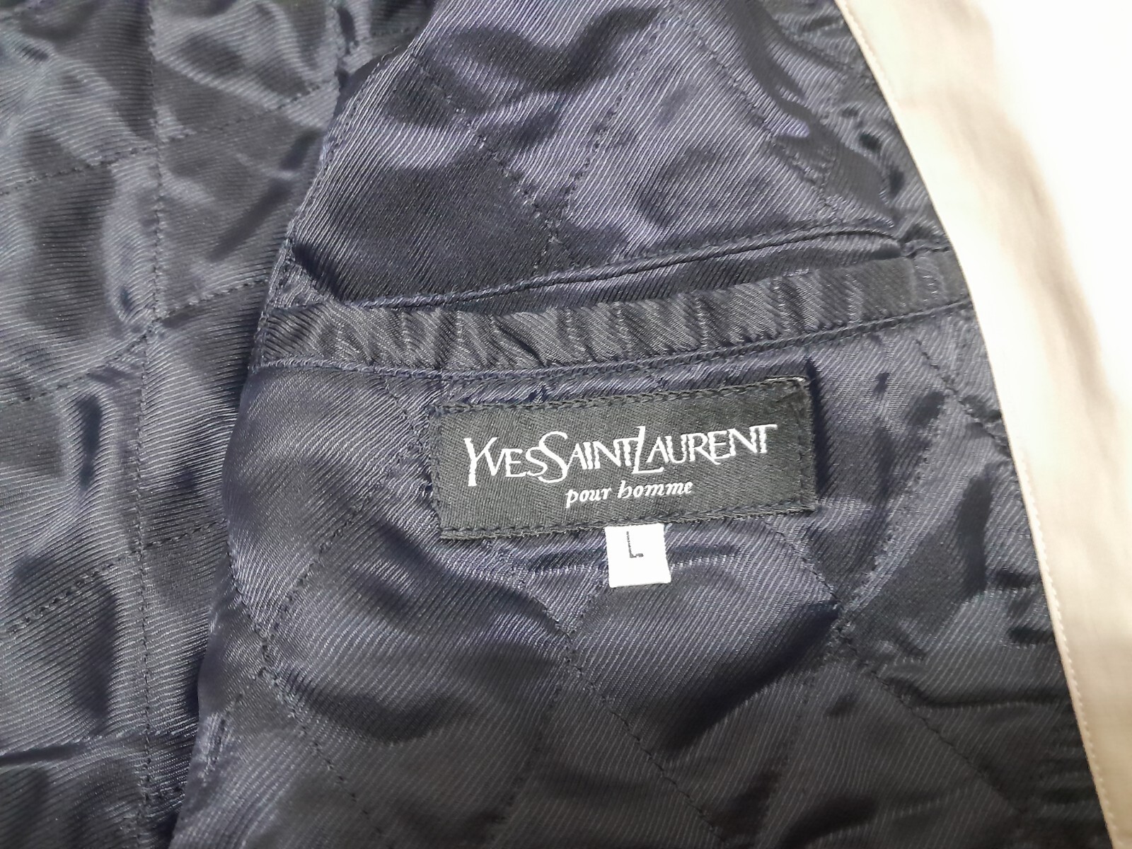 GIACCA UOMO VINTAGE YVES SAINT LAURENT COLORE BIEGE TAGLIA L