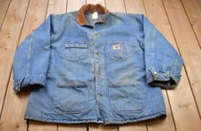 Carhartt Denim Chore Jacket Workwear / Blanket Lined Jacket / Vintage / 1990s