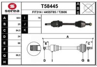 Eai Antriebswelle Vorne Links FüR Fiat Doblo GroßRaumlimousine 263 T58445