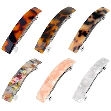 6 Pcs Acrylic Large French Hair Barrettes Clips for Women Thick Hair Long Hair
