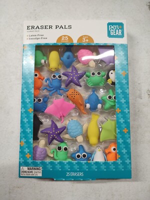 25 3D Fun Sea Creatures Aqua, pen+GEAR, latex-free, smudge-free, New in box