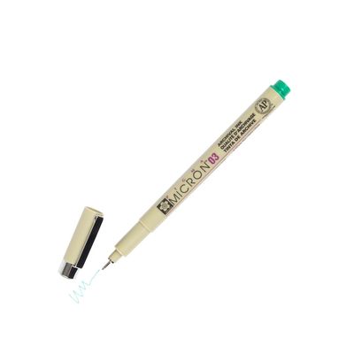 XSDK03-29 Sakura Pigma Micron 03 Marker Pen, 0.35mm Tip, Green, Box of 12