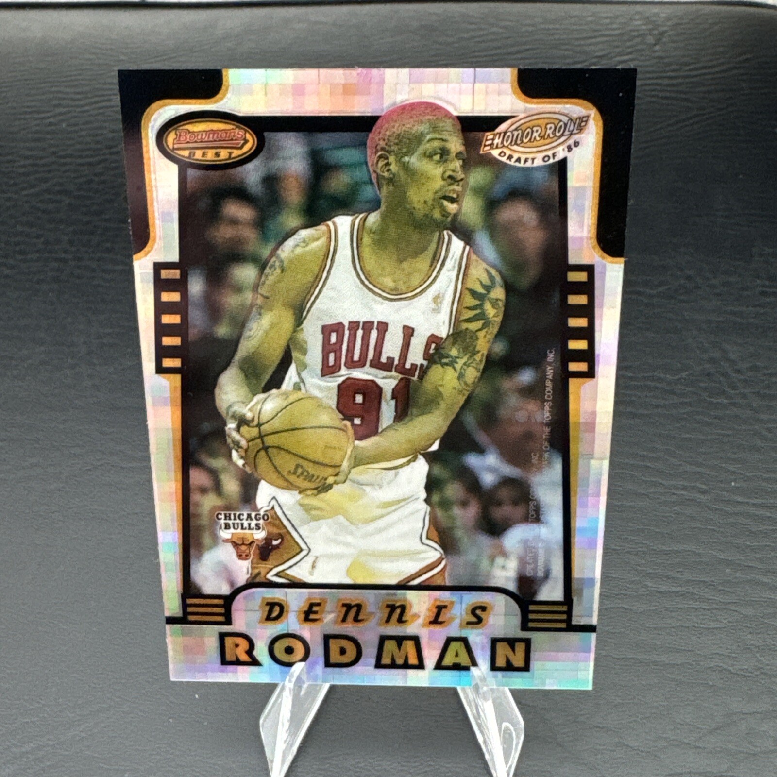 1996-97 Bowman's Best Honor Roll Atomic Refractor Dennis Rodman/Arvydas Sabonis