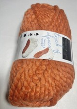 LION BRAND Yarn-TOUCH OF ALPACA THICK  QUICK 1pk. PUMPKIN. I COMBINE SHIP.