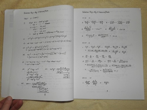ABeka Algebra 2,1st Ed.Student text,Solution Key,Test Key&Solutions 1987 - Picture 11 of 12