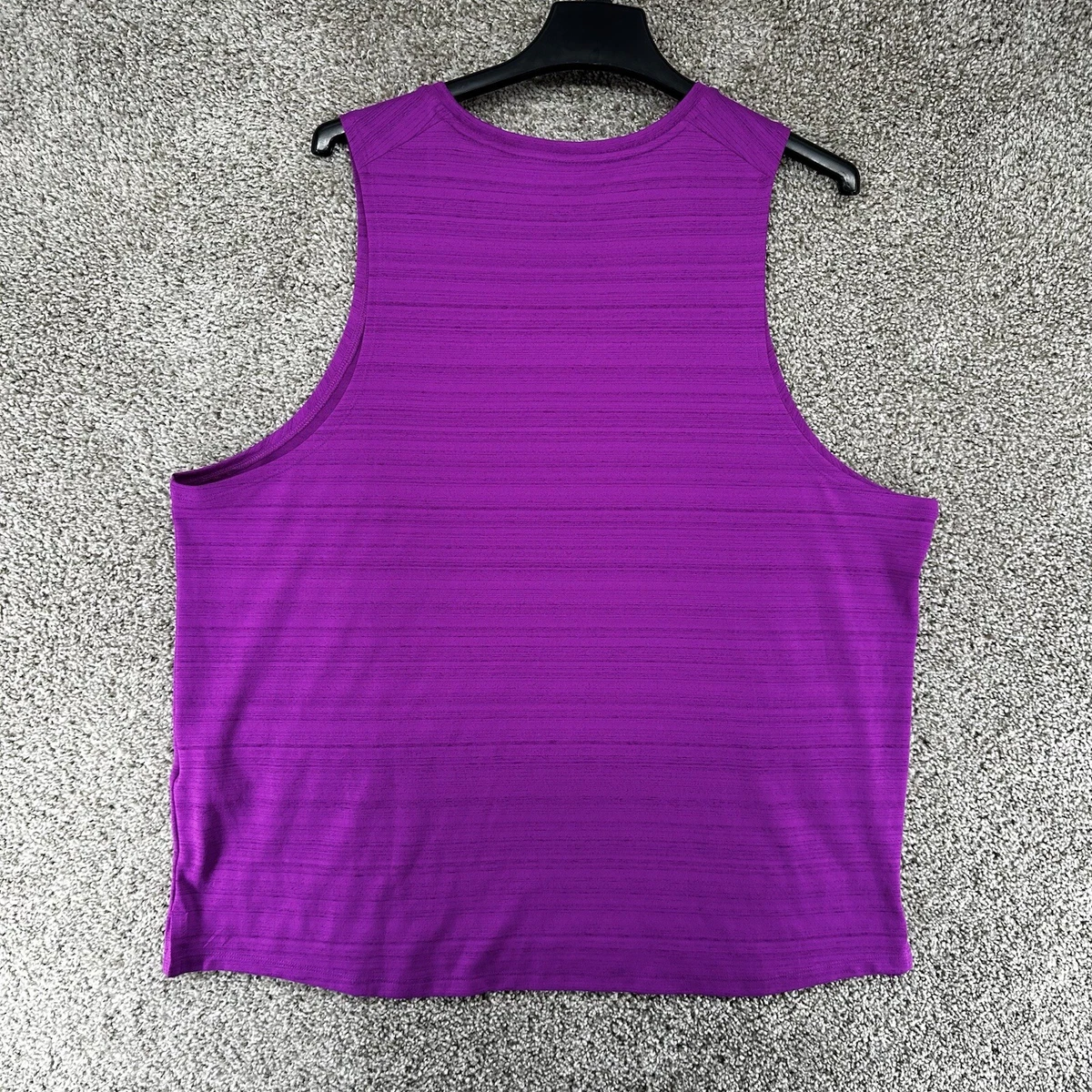 Nike Dri Fit Running Tank Top Mens XL Purple Adapt Sleeveless