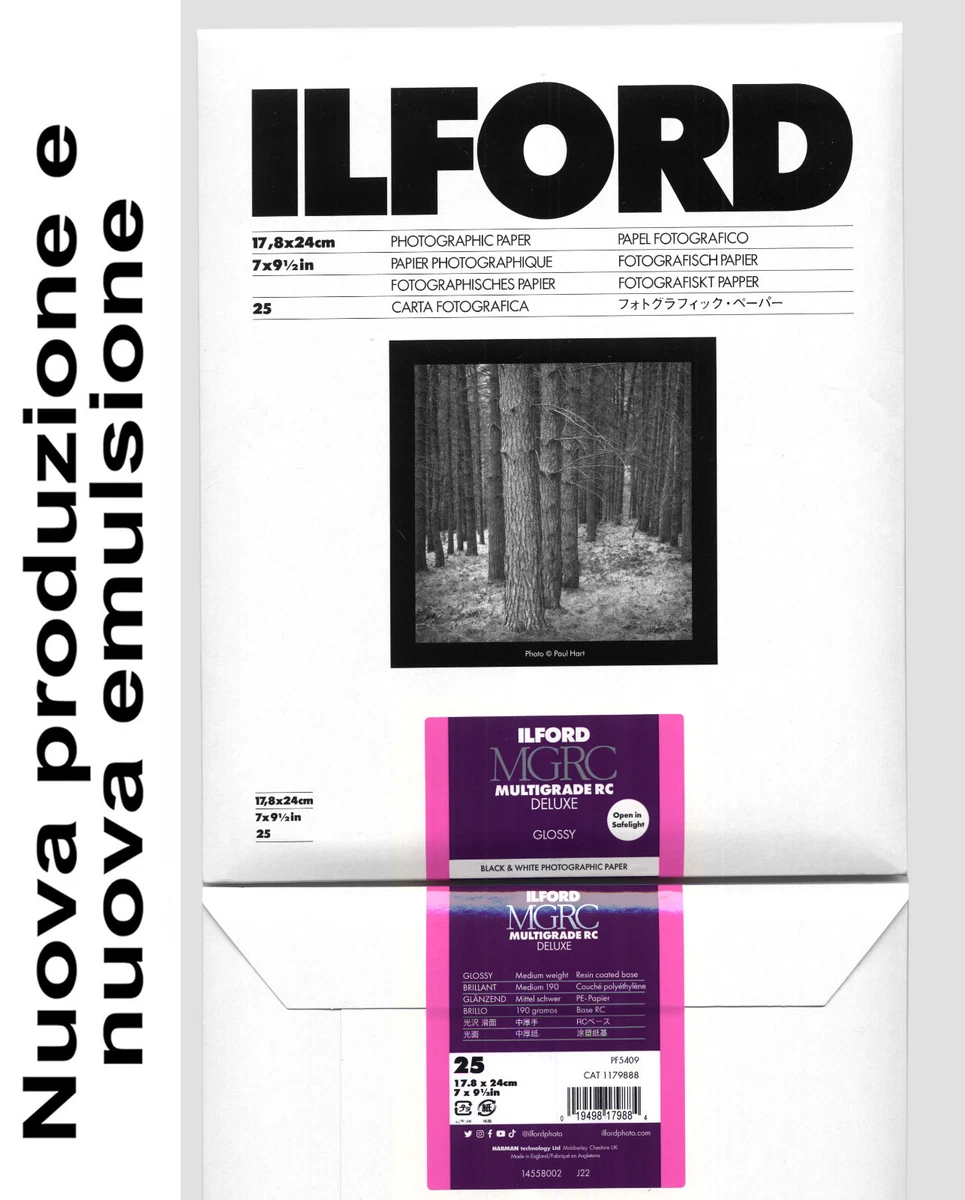 Ilford 300 fogli di carta fotografica 12,7x17,8