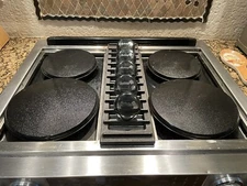 Range Kleen Blk Burner Covers (4) + Safety 1st Stove Knob Covers (5) Child Safe