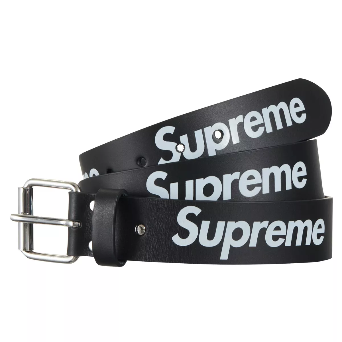 Supreme Repeat Leather Belt Red - Large