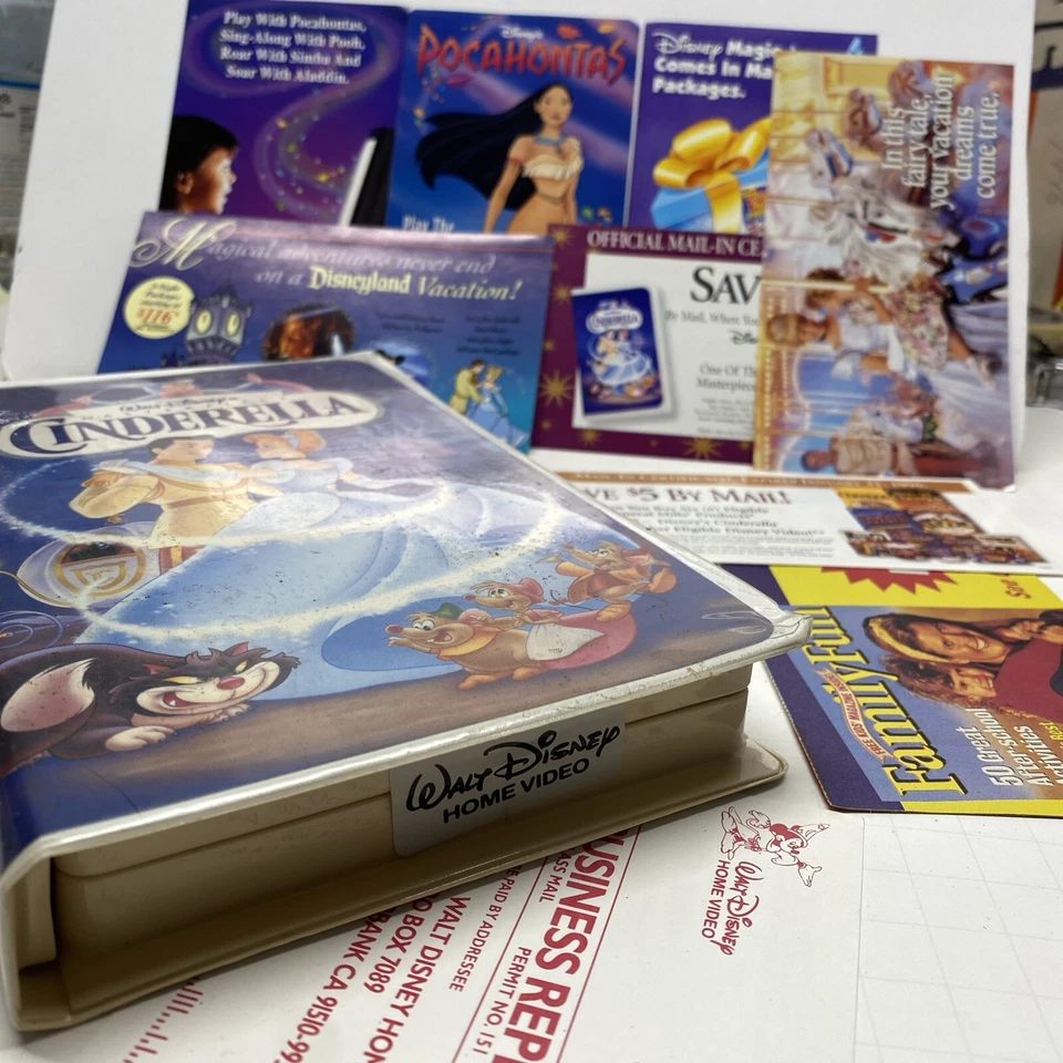 Walt Disney’s Cinderella Masterpiece Collection VHS #5265 RARE w Original Adver - Image 2 of 4