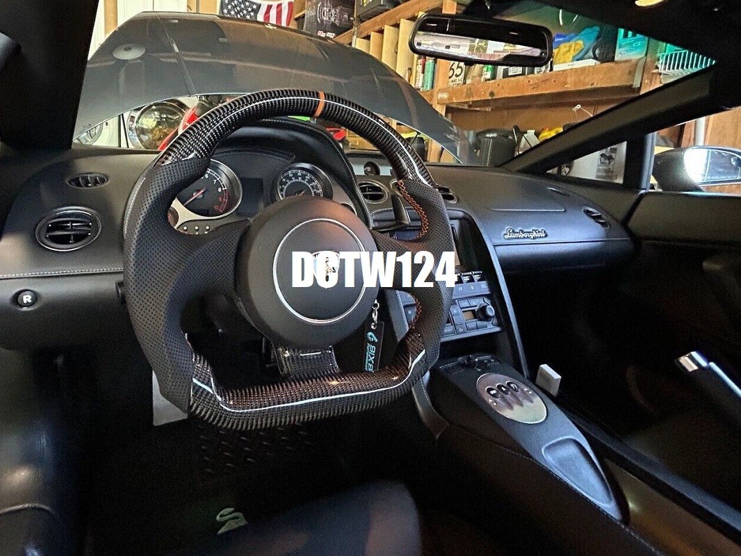 Real Carbon steering wheel Lamborghini Gallardo LP550 570 Orange ring stitc03~13