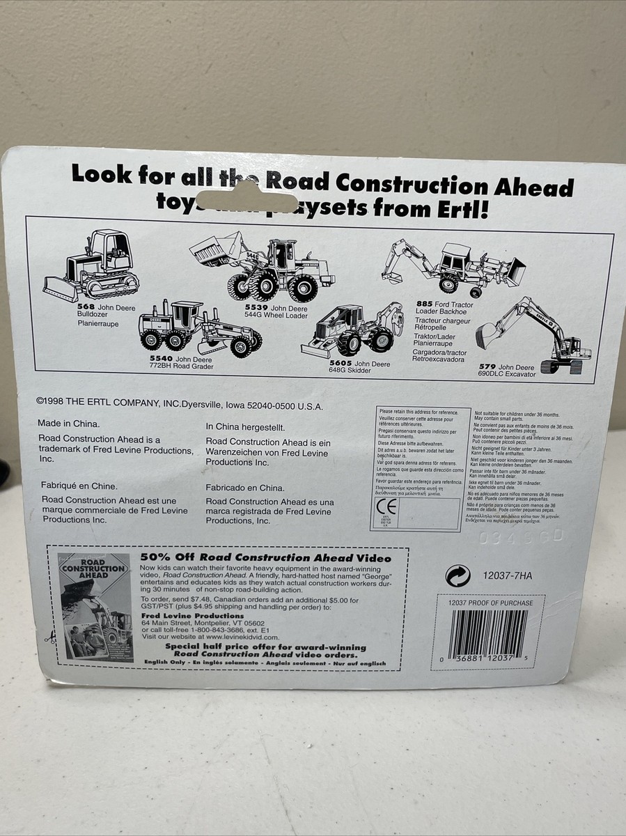 Ertl Road Construction Ahead Excavator #36007/12037 Die Cast