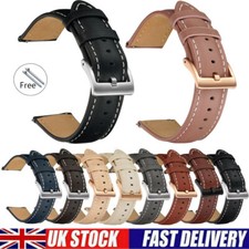 14MM 16MM 18MM 20MM 22MM Classic Leather Watch Strap Quick Release Band Bracelet