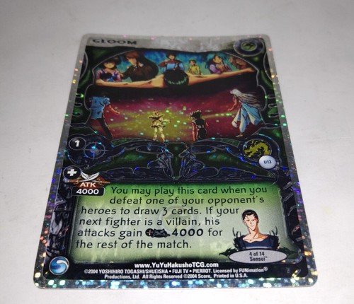 Gloom - U13 - Unlimited Edition (Exile) Yu Yu Hakusho TCG Uber Rare - Picture 3 of 5