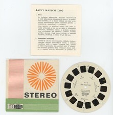 Savci Nasich Zoo 1960's Meopta View-Master Reel Exc. Cond.