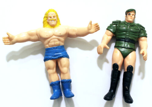 IWA 1985 Star Studded Wrestling Bendable Figures Major Disaster, Killer Klondike - Afbeelding 1 van 20