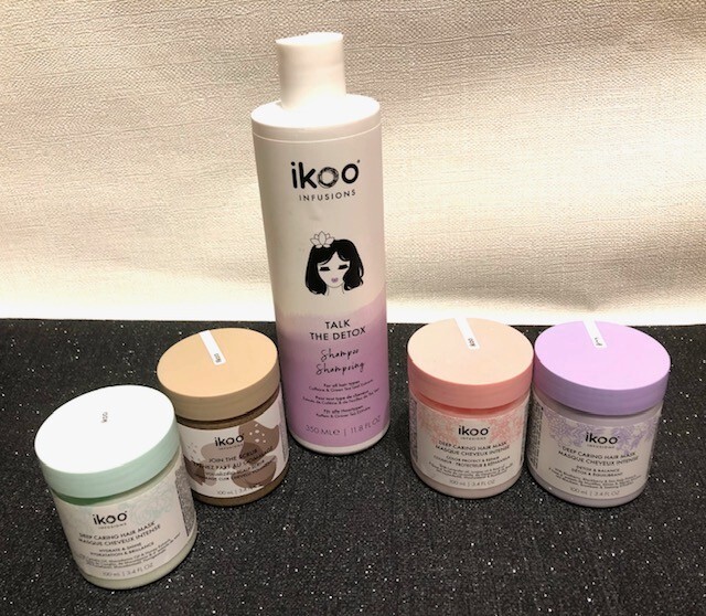 Lot de soins capillaires IKOO comprenant masques nutritifs et shampooing doux pour cheveux