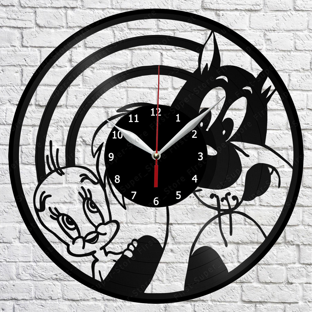 Tweety Bird And Sylvester Vinyl Record Wall Clock Home Fan