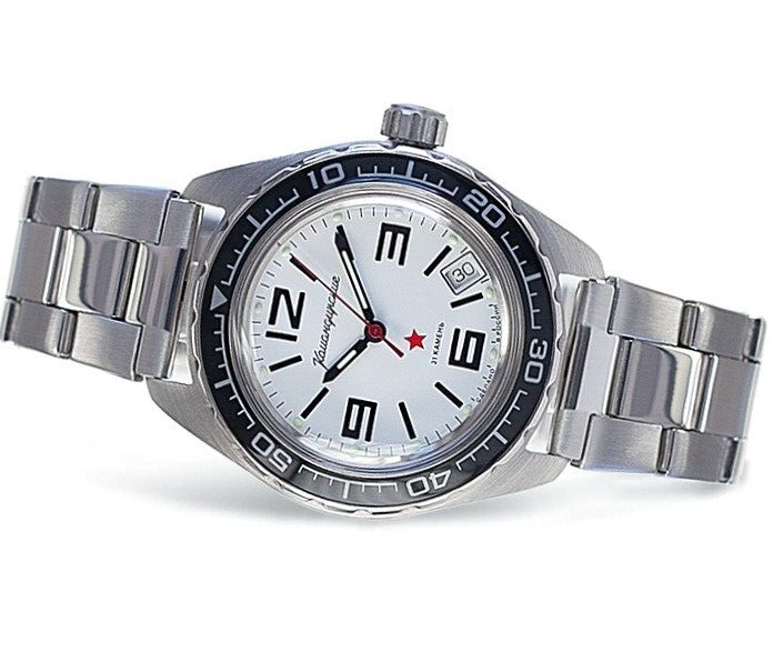 Vostok Komandirskie 2416/650855 Military Orologio da sub 200 m russo automatico 20 ATM