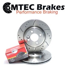 ASTRA MK4 Front Drilled Grooved Brake Discs 256mm Pads