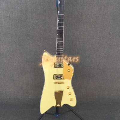 Solid Body Thunderbird Electric Guitar Cream Yellow Gold Hardware HH Pickups