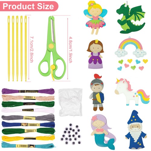 8/12Pcs Animal Sewing Craft Kit Felt Sewing Animal Craft Set Fun Animal beAKA - Picture 12 of 21
