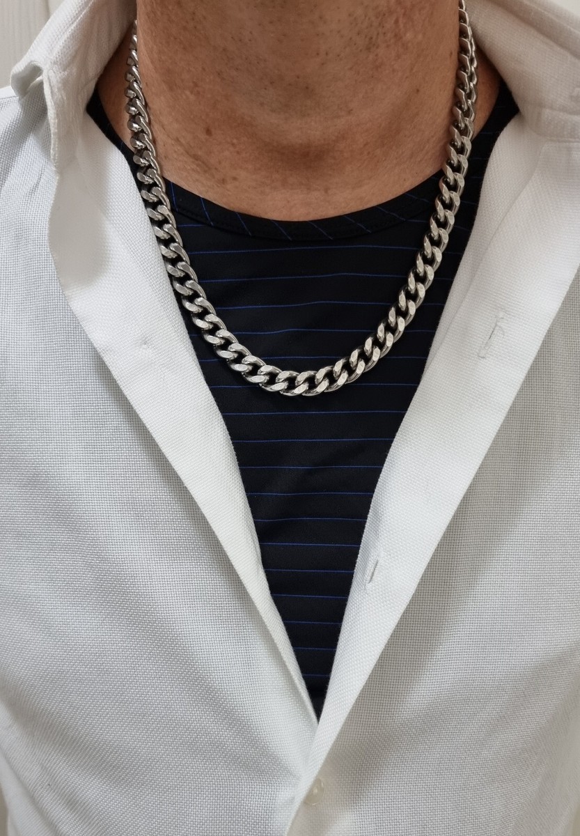 Collana In Acciaio Inox Unisex 50cm - Catena Minimalista Senza Ciondolo, Per Uomo E Donna - Foto 2
