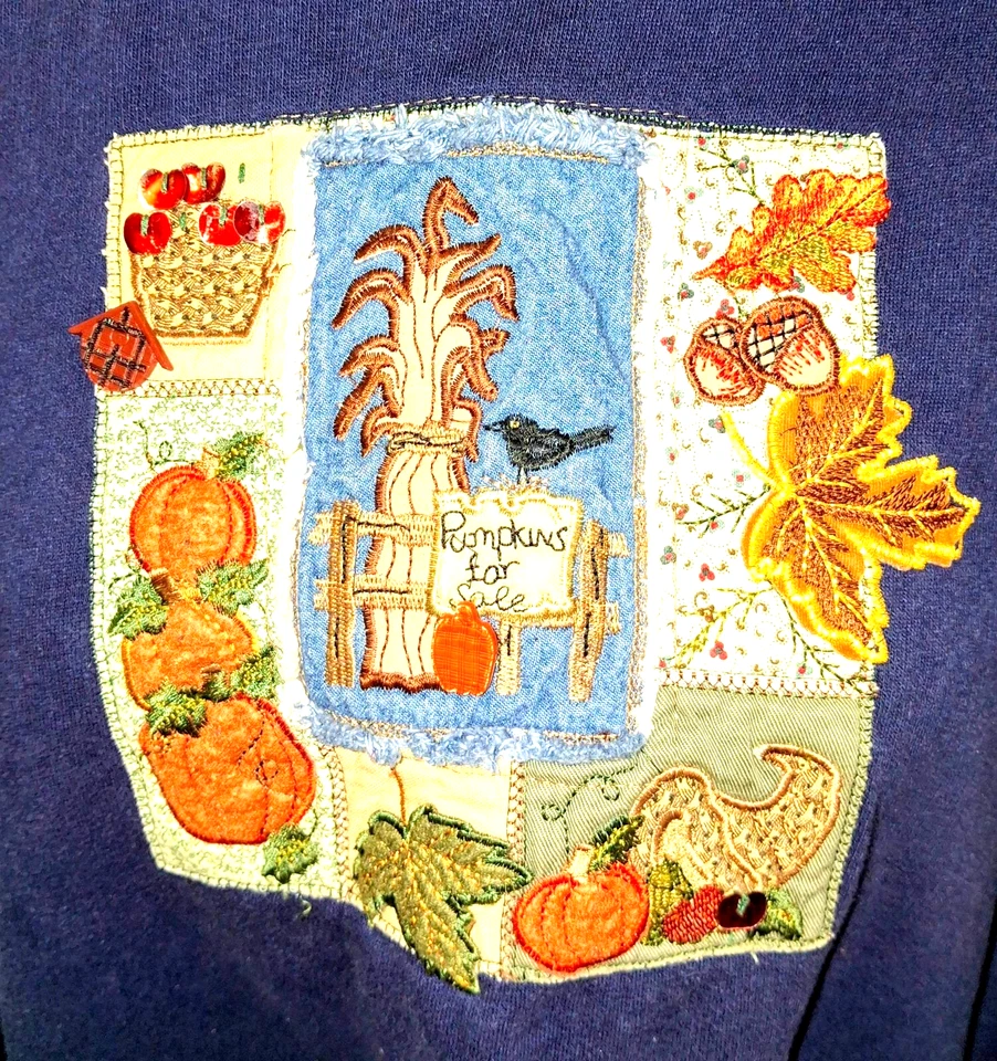 Sudadera para mujer Bobbie Brooks 2X diseñada en otoño azul vintage ¡Envío desde EE. UU.! Foto 2 de 4