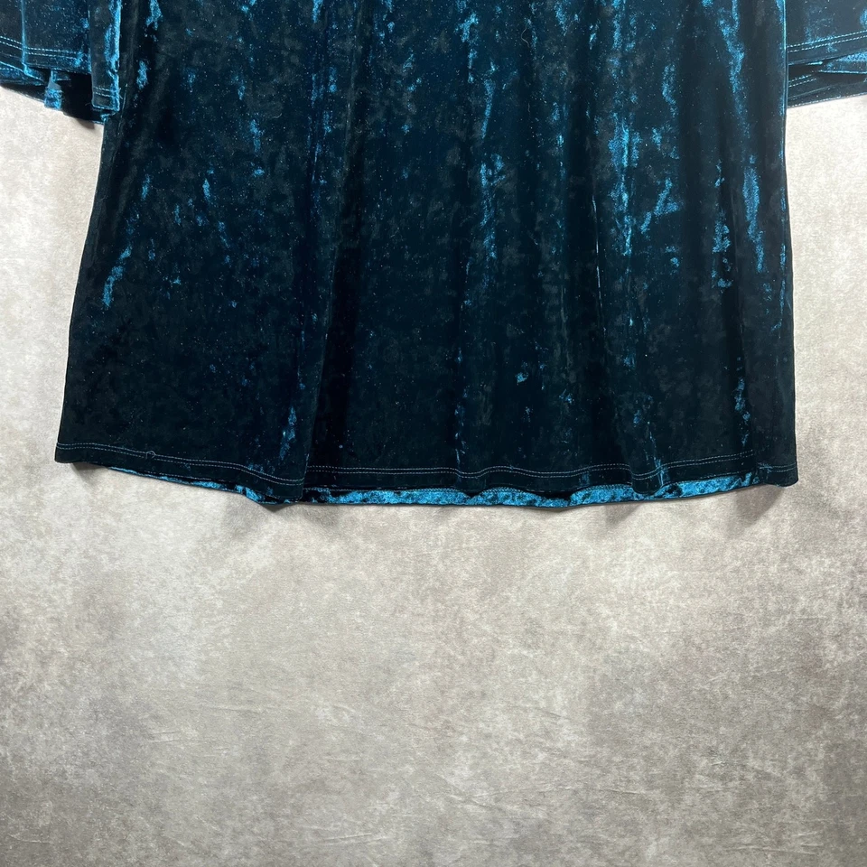 Mini Vestido Karen Kane Para Mujer Medio Azul Terciopelo Gótico Oscuro Romántico Hippie Gitano Foto 3 de 4