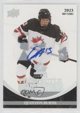 2023 Upper Deck Team Canada Juniors Prospectus Momentous Quinton Burns Auto