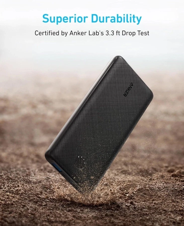 New Anker Power Bank PowerCore 10K Compact Travel 10,000mAh Battery Pack PoweriQ - Image 3 of 4