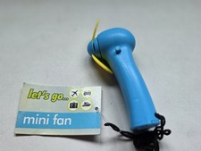 5x Travel Mini Handheld Fans Portable Battery 2x AA Mixed Colours Holiday