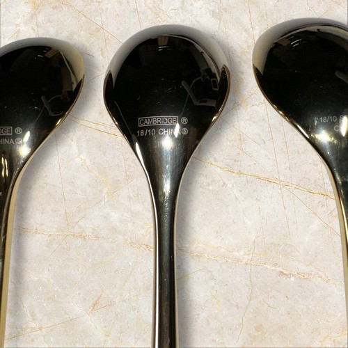 Williams Sonoma/Cambridge Soiree Besteck Set 8 Portionen 18/10 Gold Edelstahl - Bild 15 von 20