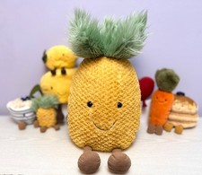 Jellycat Extremely Rare Huge Amuseables Pineapple, New Without Tags, Genuine