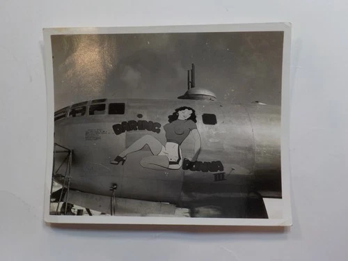 WW2 Photo Military Aircraft Nose Cone Daring Donna III Photograph VTG Airplane