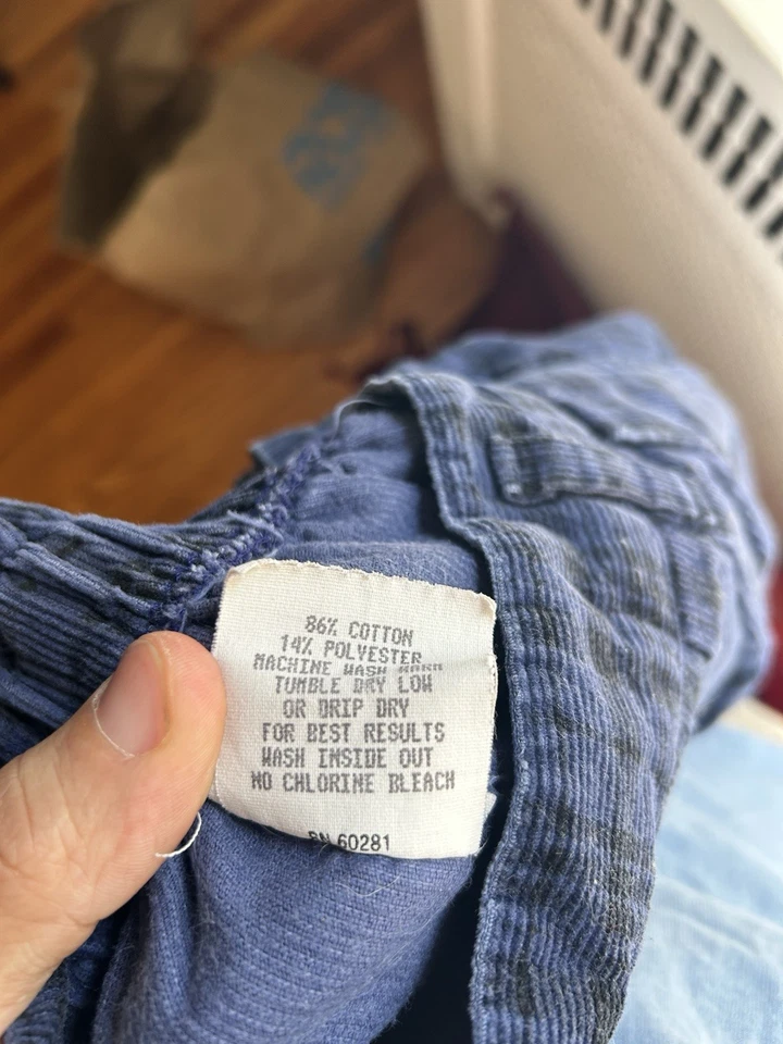 De colección RARO! Pantalones Cortos Cherokee Hechos en EE. UU. Talla 14 Azul a Cuadros Foto 4 de 4