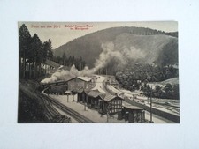 Ansichtskarte: Gruss aus dem Harz. Bahnhof Steinerne Renne bei Wernigerode