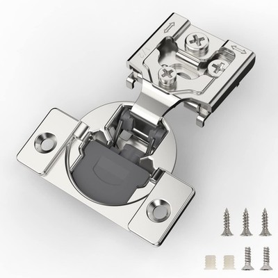 Furniware 50 Pieces 1/2 inch Overlay Soft Close Cabinet Hinges for Face Frame Ca