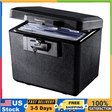 SentrySafe Fireproof Document Box w/ Key Lock, 0.61 cu ft, Home Office Safe
