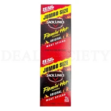 Jack Link's Flavored Jumbo Meat Stick Flamin' Hot Original 2oz Lot of 12