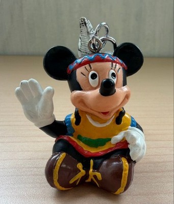 Rare Germany Bullyland Mickey Mouse Native American Figurine Keychain PVC