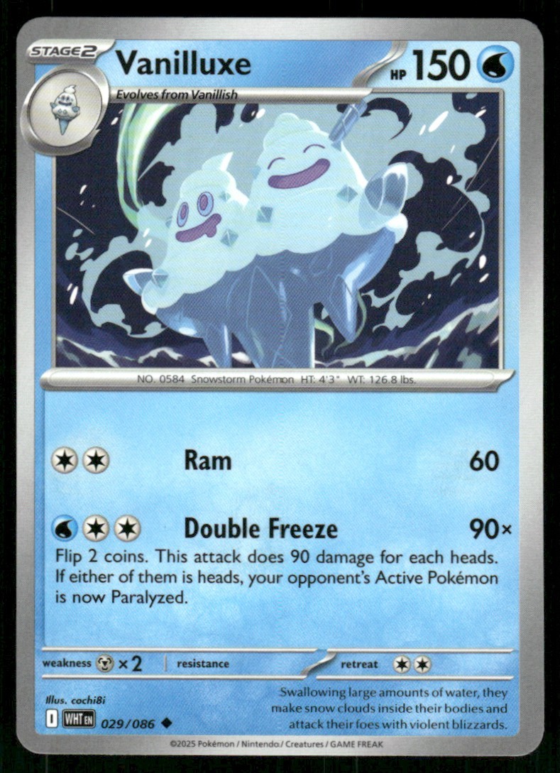 2025 Scarlet & Violet Series - White Flare Vanilluxe Uncommon #29
